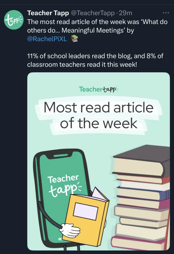 Teacher Tapp Results: Most Read Article